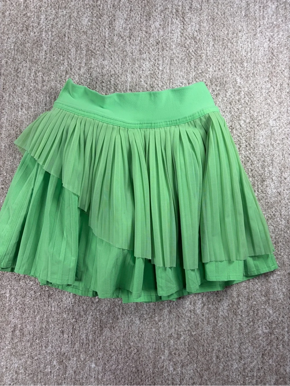 lululemon athletica Bright Green Pleated Skater Skirt